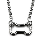 Y2K Dogs Bone Pendant Necklace Cool Accessories Cute Diy Chain For Women Girl Punk Korean Stainless Steel Male Party