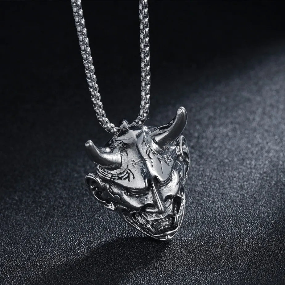 Punk Bull Buffalo Skull Pendant Necklace For Cool Men Women Stainless Steel Long Chain Necklace Party Gift Hip Hop Jewelry