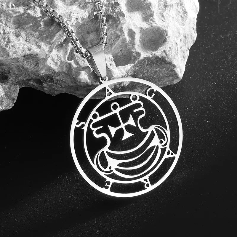 Stainless Steel Trinity Celtic Knot Nordic Rune Pendant Necklace Retro Ethnic Style Irish Knot Lucky Amulet Jewelry for Men
