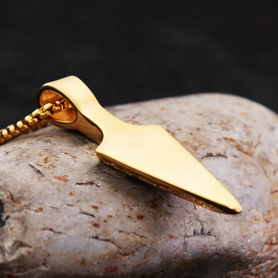 Men's Stainless Steel Ankh Cross Spearhead Pendant Necklaces Fashion Vintage Eye of Horus Necklace Punk Amulet Jewelry