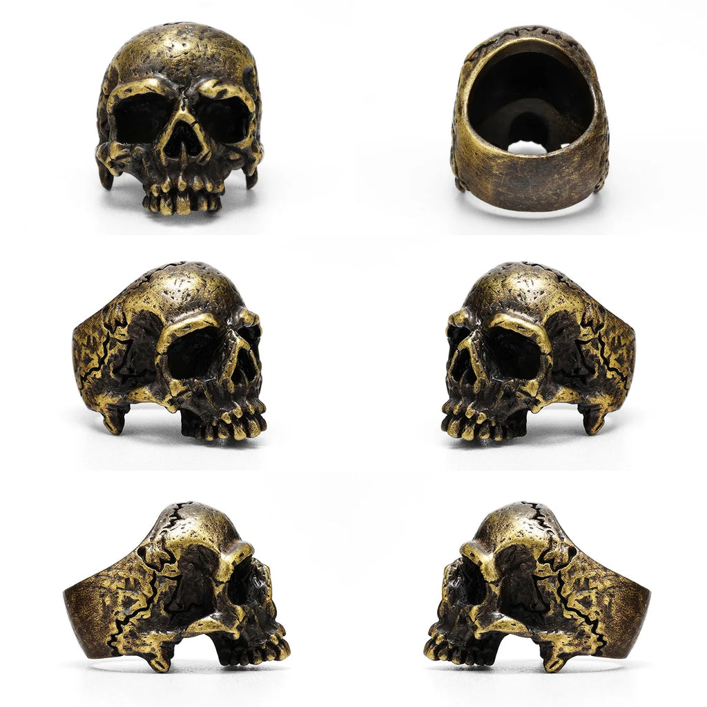 Copper Skull Ring — Stainless Steel
