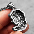 Medusa Snake Pendant Necklace Stainless Steel Greek