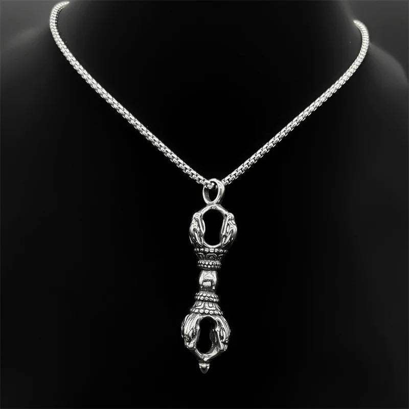 Dragon Demon Silver Pendant Vintage Punk Subduing