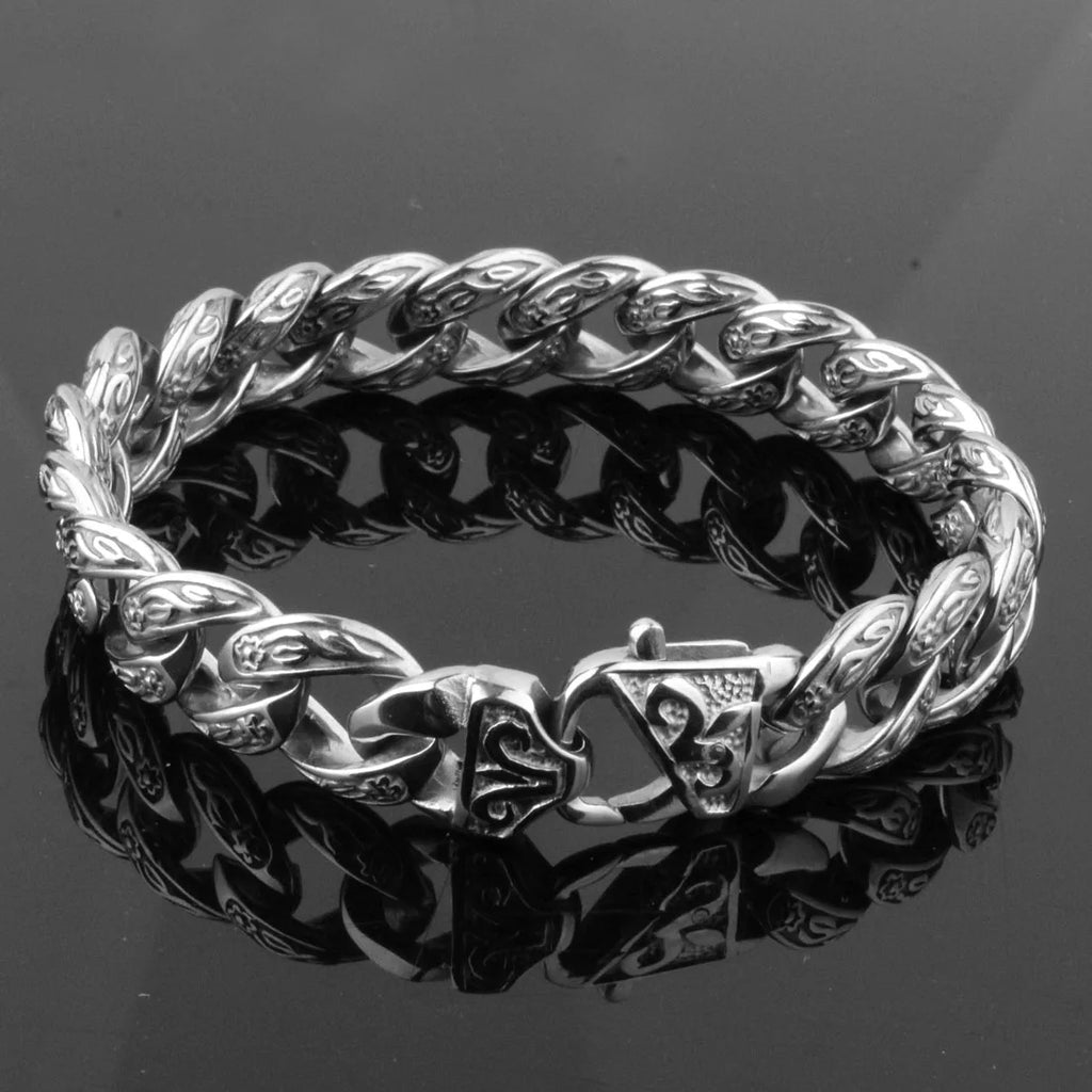 Silver Cuban Link Chain Bracelet 15mm — SS