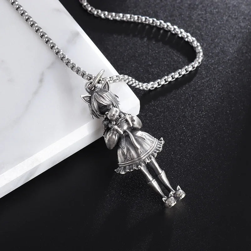 Seraph Warrior Pendant Necklace — Zinc Alloy