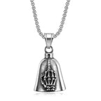 Norse Gods Odin Celtic Knot Motorcycle Bell Necklace Men's Punk Riding Rock Lucky Exorcism Amulet Jewelry