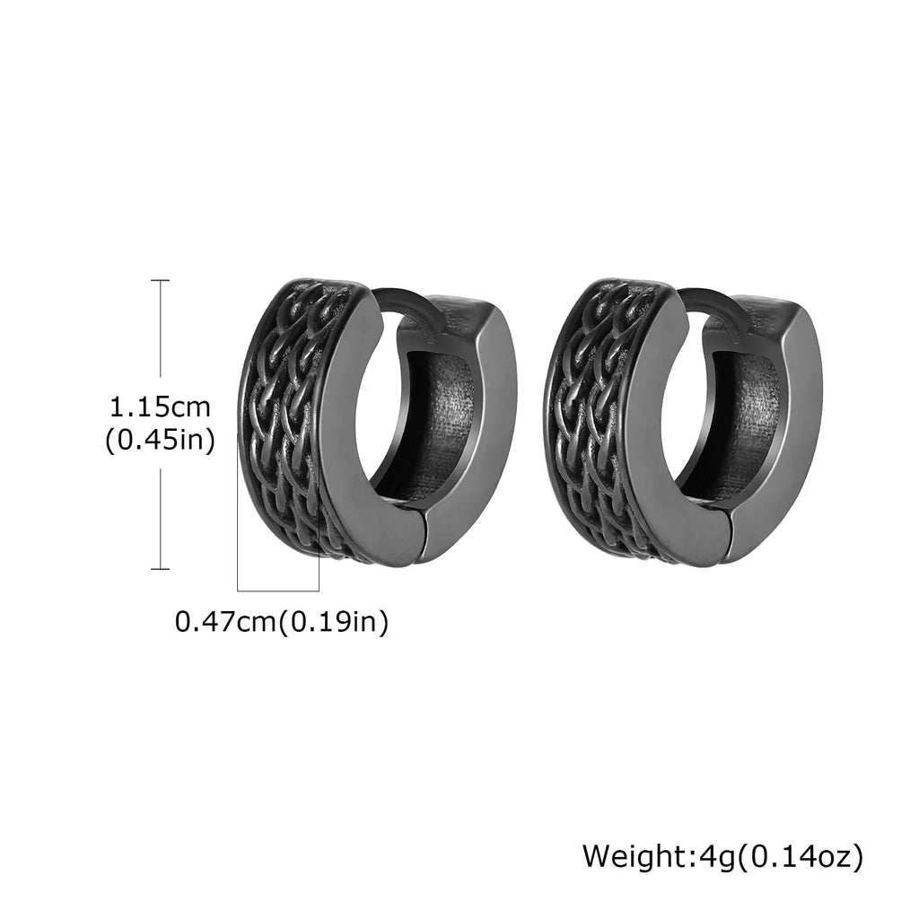 Celtic Knot Viking Hoop Earrings — Stainless Steel