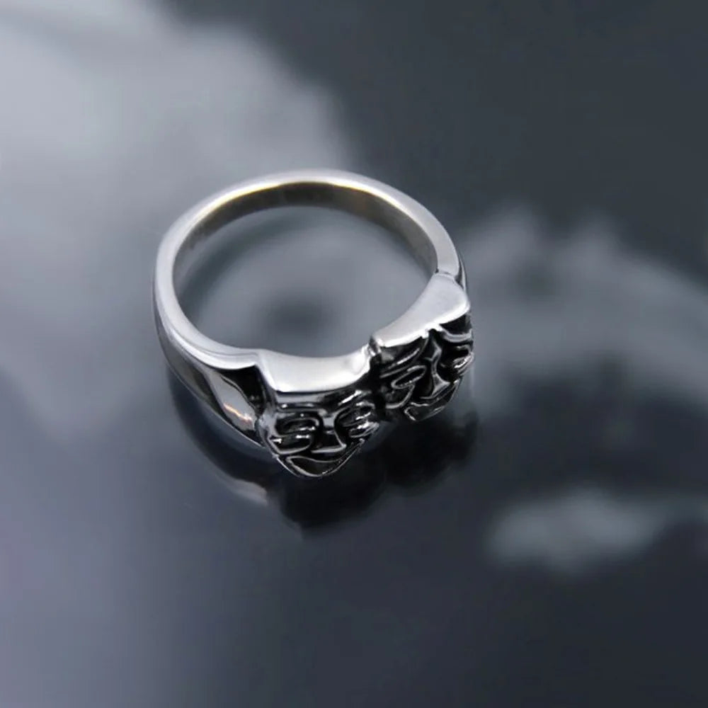 Gothic Retro Open Adjustable Ring — Multi-Design, Silver-Tone