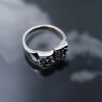 Gothic Retro Open Adjustable Ring — Multi-Design, Silver-Tone
