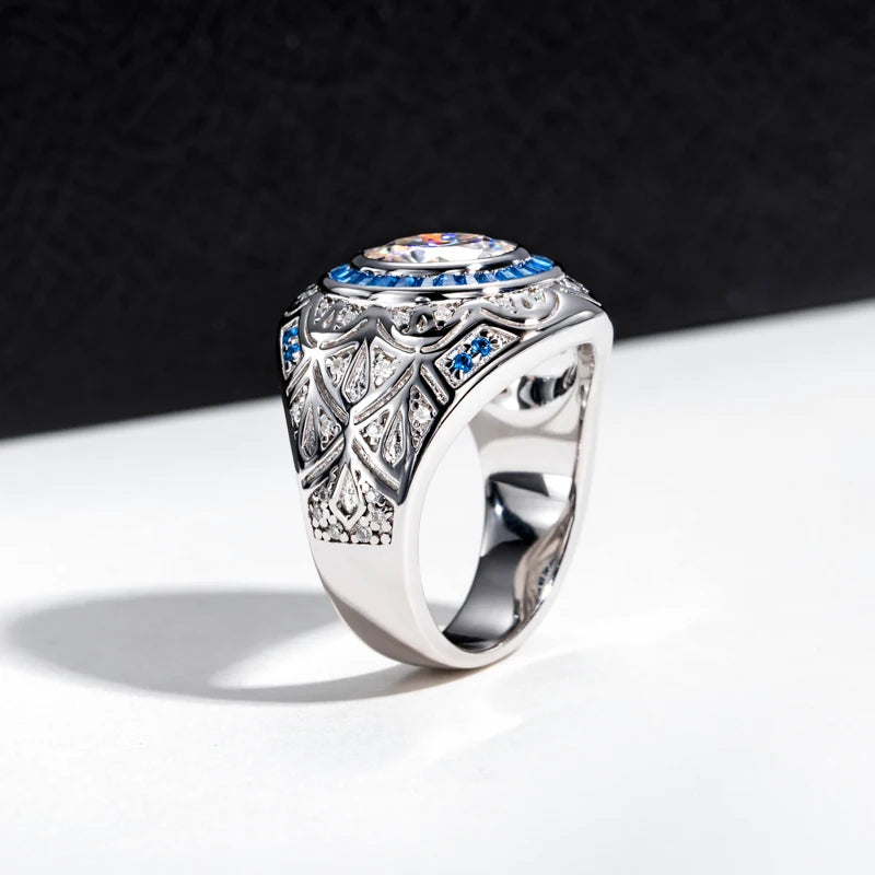 Iced Out Diamond Ring — 925 Silver