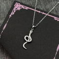 925 Silver Snake Pendant Necklace — Silver