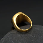 New Retro China Style Tai Chi Diagram Black White Rhinestones 316L Stainless Steel Male Female Ring