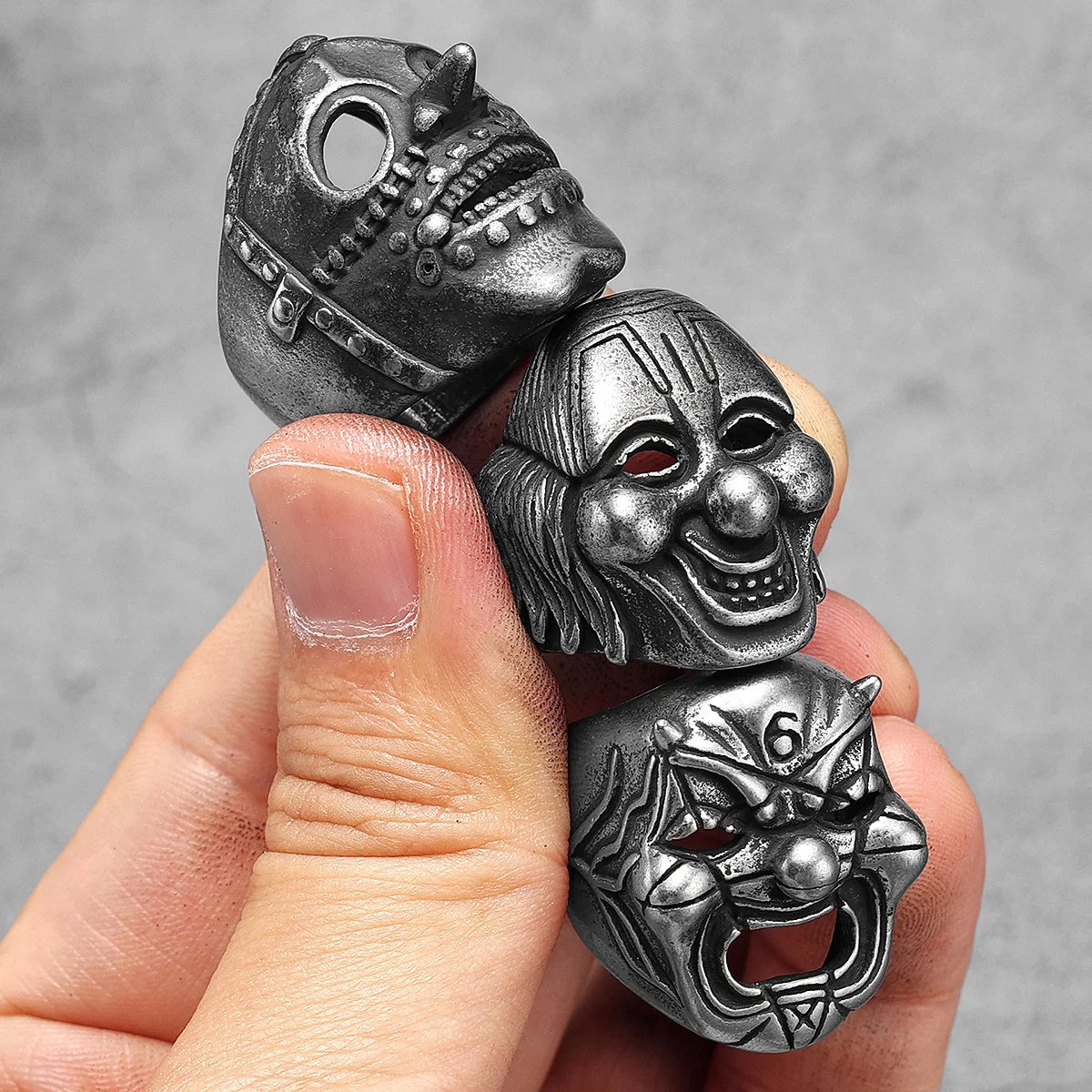 Hannya Skull Ring Black — Stainless Steel