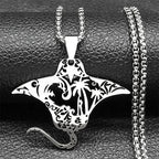 Manta Ray Gold Pendant Necklace