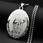 Santa Muerte Grim Reaper Pendant — Gold