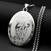 Santa Muerte Grim Reaper Sickle Pendant — Gold