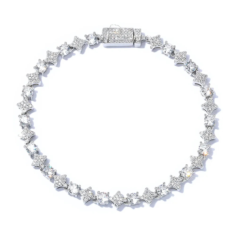 Black Star Tennis Bracelet Statement