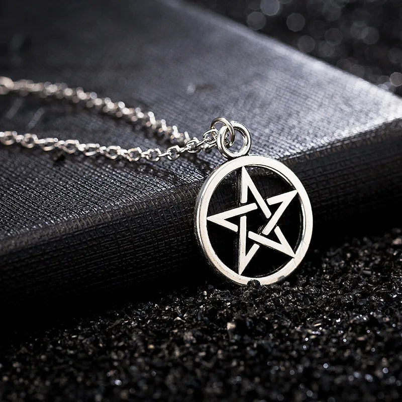 Pentagram Pendant Necklace — Gothic Chain 60cm
