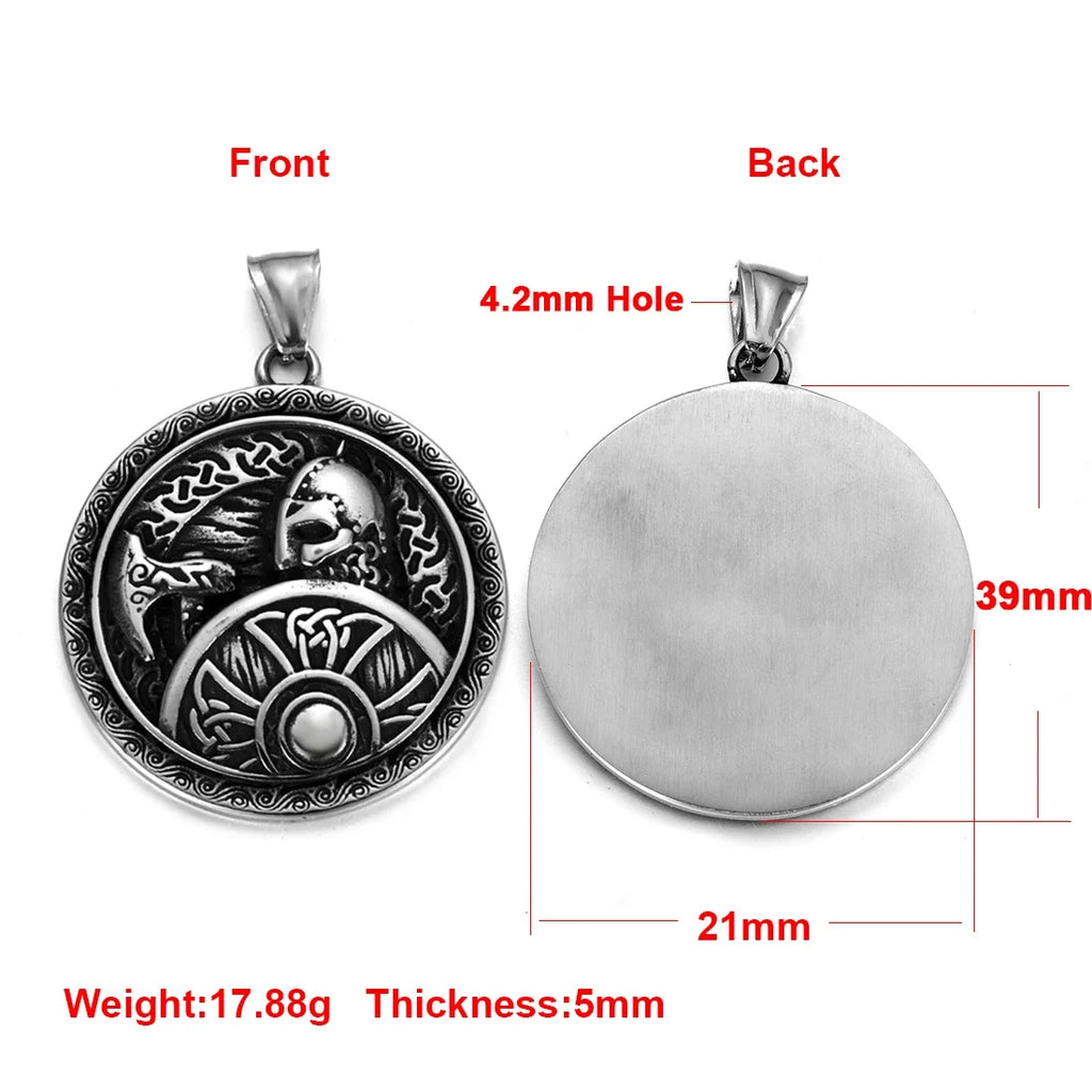 Stainless Steel Viking Norse Pendant for Necklace DIY Accessories Jewelry Making Findings Men Charm Supplies Punk Axe