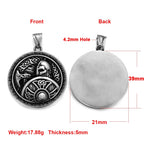 Stainless Steel Viking Norse Pendant for Necklace DIY Accessories Jewelry Making Findings Men Charm Supplies Punk Axe