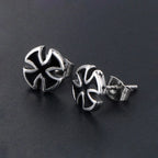 Cross Steel Earrings Vintage German World War
