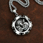 Steampunk Skull Gear Pendant — Stainless