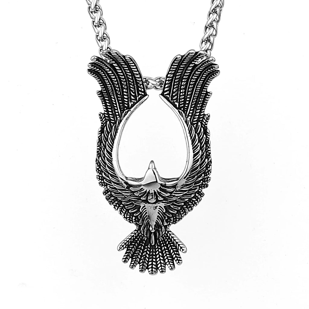 Retro High Quality Eagle Spread Wings Pendant Unisex Fashion Animal 316L Stainless Steel Pendant Jewelry Gift Wholesale