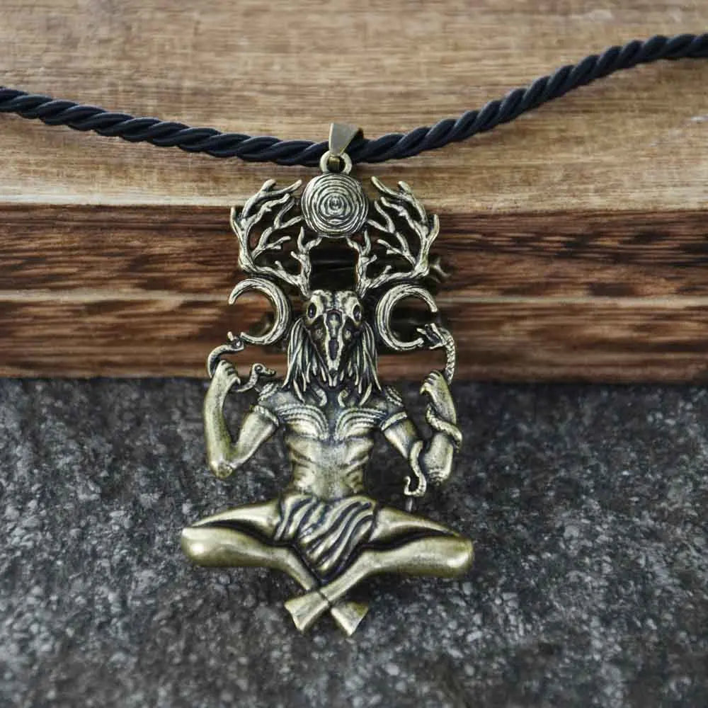 Cernunnos Horned God Pendant Necklace