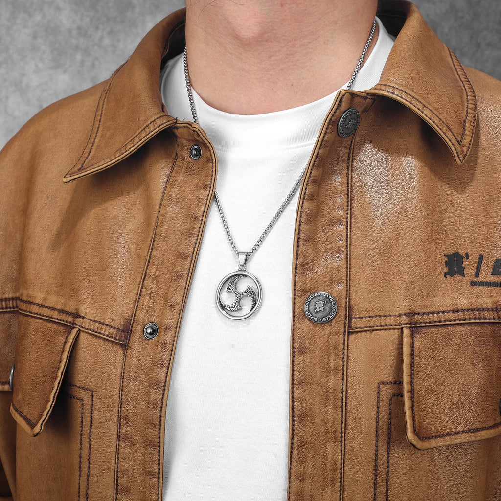 Boomerang Pendant Necklace — Stainless Steel