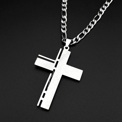 Cross Figaro Gold Pendant Necklace — 316L Steel