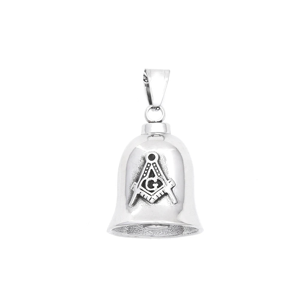 Vintage Bell Charm Amulet Necklace — Stainless Steel