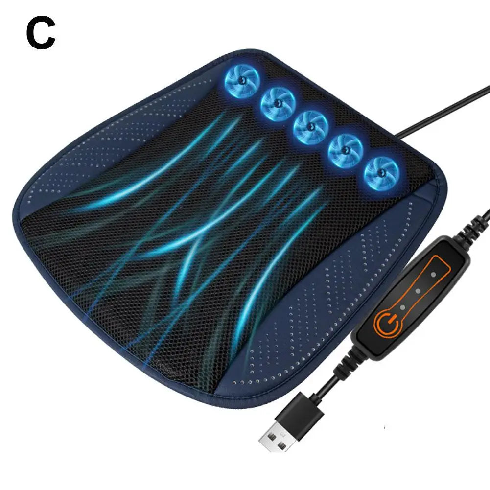 Universal Car Seat Summer Cool Air Seat Cushion With 8/5 USB Fans Fast Blowing Ventilation Seat Cooling Refrigerated