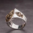 BOCAI New Eye of Horus 100% True S925 Silver Ring Vintage Original Index Finger Ring Adjustable Personality Fashion Jewelry