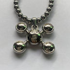Hip-hop Style Stainless Steel Round Bead Chain, Rapper Necklace, a Niche Design Necklace Gift for Fashionable Men and Women