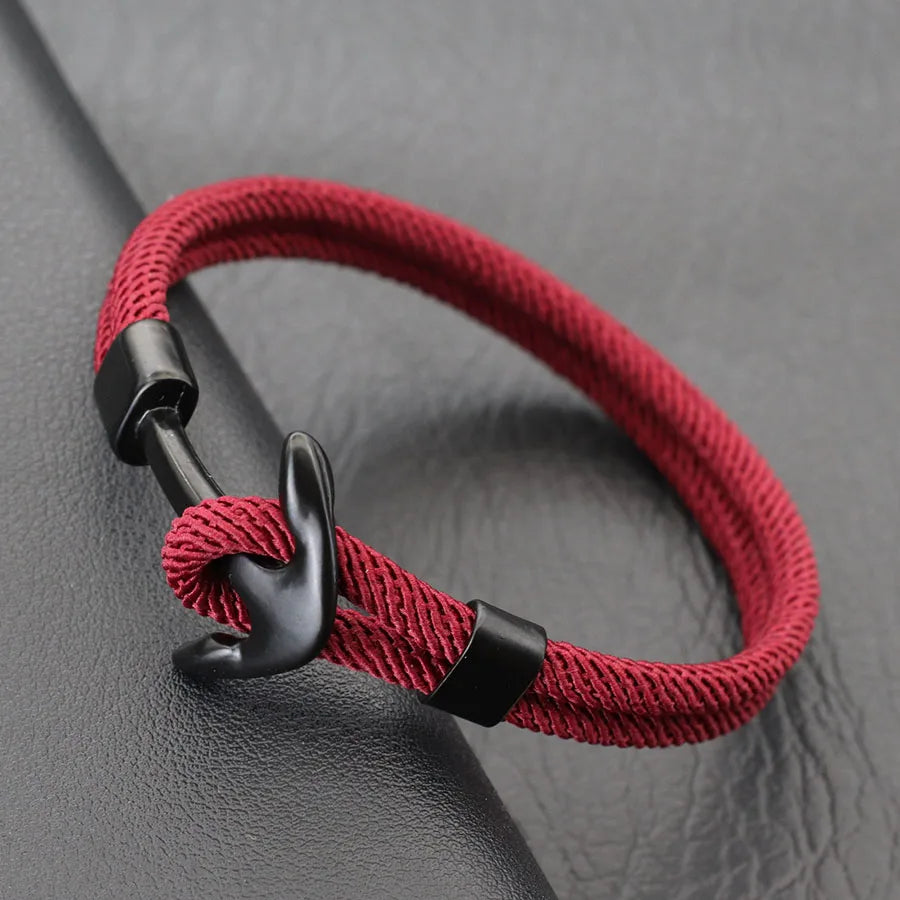 Nautical Anchor Rope Bracelet 4mm — Outdoor Sailing, Multi-Color