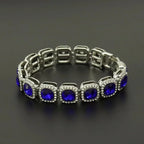 Silver Color Hip Hop Tennis Chain Bracelet 1 Row Square Cz Stone Iced Out Bling Bracelets For Men Women 18cm New Year Jewelry