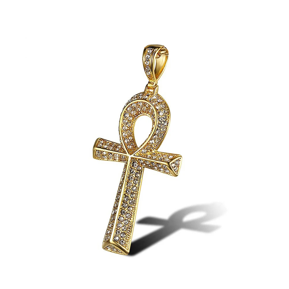 Cross Ankh Steel Pendant Egyptian Gothic
