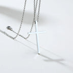 Layered Cross Pendant Set — Stainless Steel