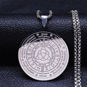 Pagan Triquetra Wheel of the Year Necklace — Stainless Steel