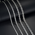 Twisted Rope Chain Necklace — Stainless Steel