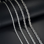 Twisted Rope Chain Necklace — Stainless Steel
