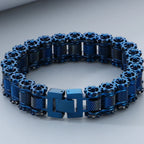 Casting Stainless Steel Man Bracelet 15MM Width Bike Motorcycle Chain Men's Bracelets & Bangles for Men 5 Color Bikers'