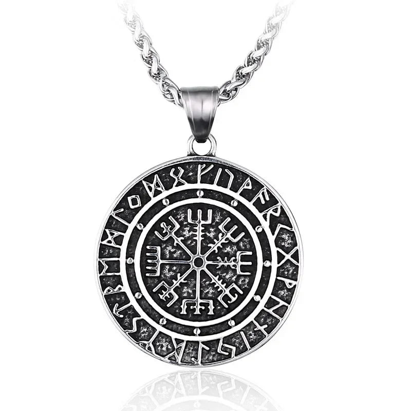 Quality Fashionable Medal Necklace Pendant Pirate Ship Compass Personality Men's Necklace Pendant Hip Hop Jewelry Trend