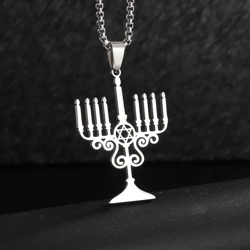Exquisite and Creative Hip Hop Pentagram Pendant Necklace for Men Simple Punk Texture Necklace Jewelry Sweater Chain