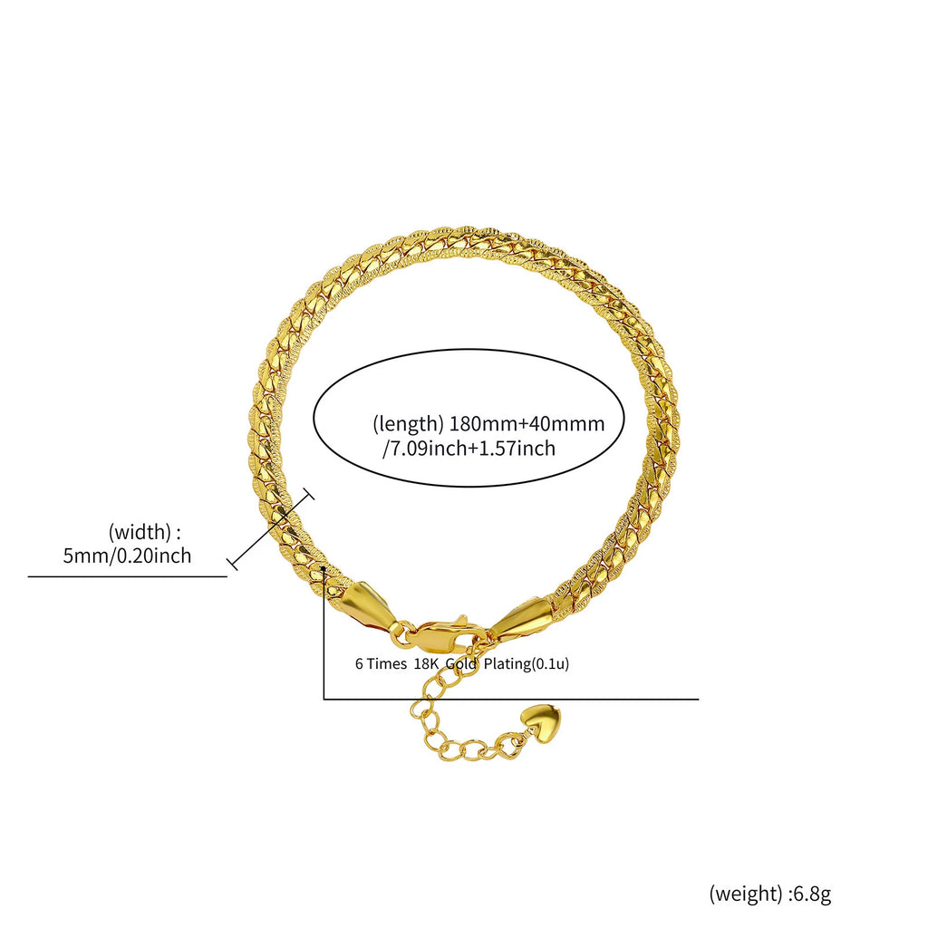 Gold Minimal Chain Bracelet Statement