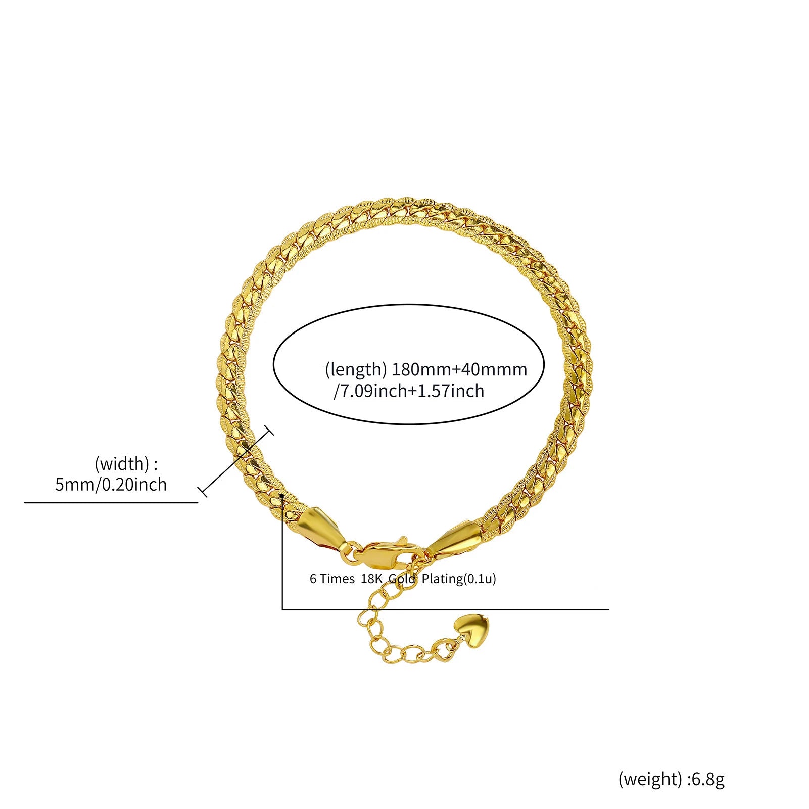 Gold Minimal Chain Bracelet Statement