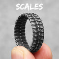 Dragon Scale Ring — Stainless Steel