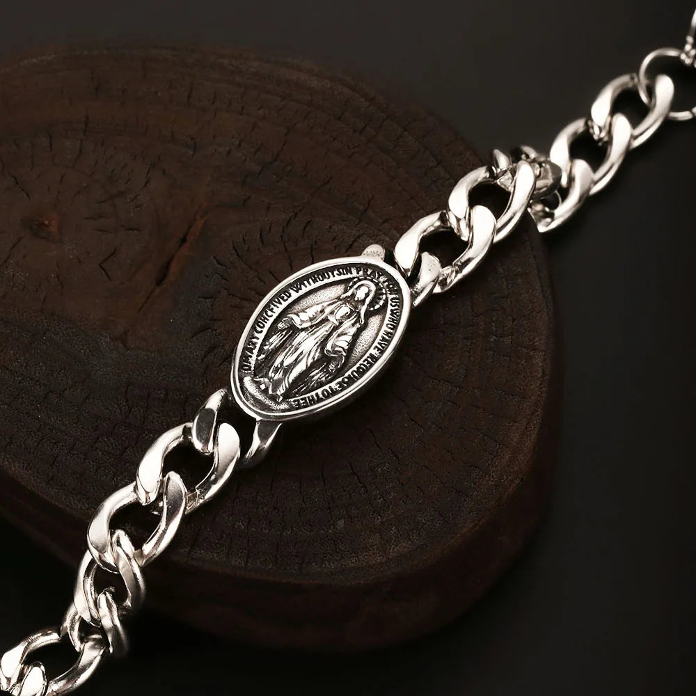 Virgin Mary Prayer Bracelet — Stainless Steel