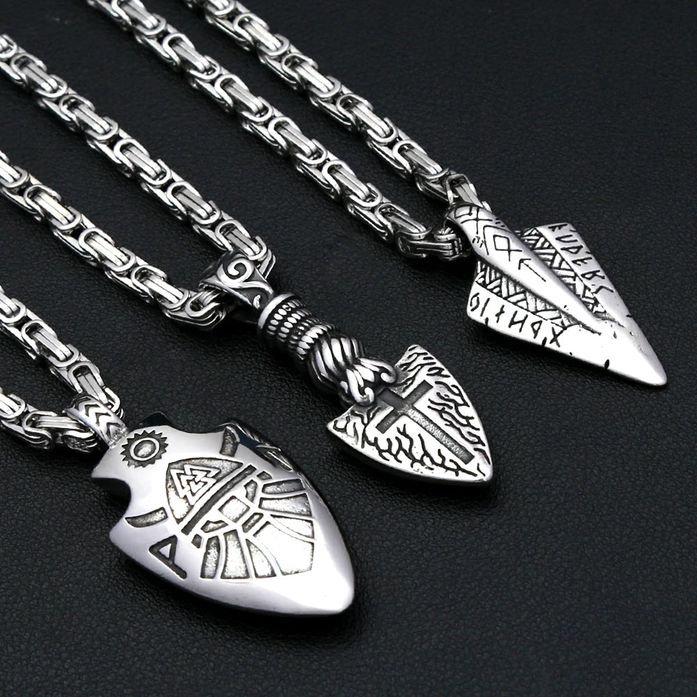 Viking Spearhead Pendant — Stainless Steel