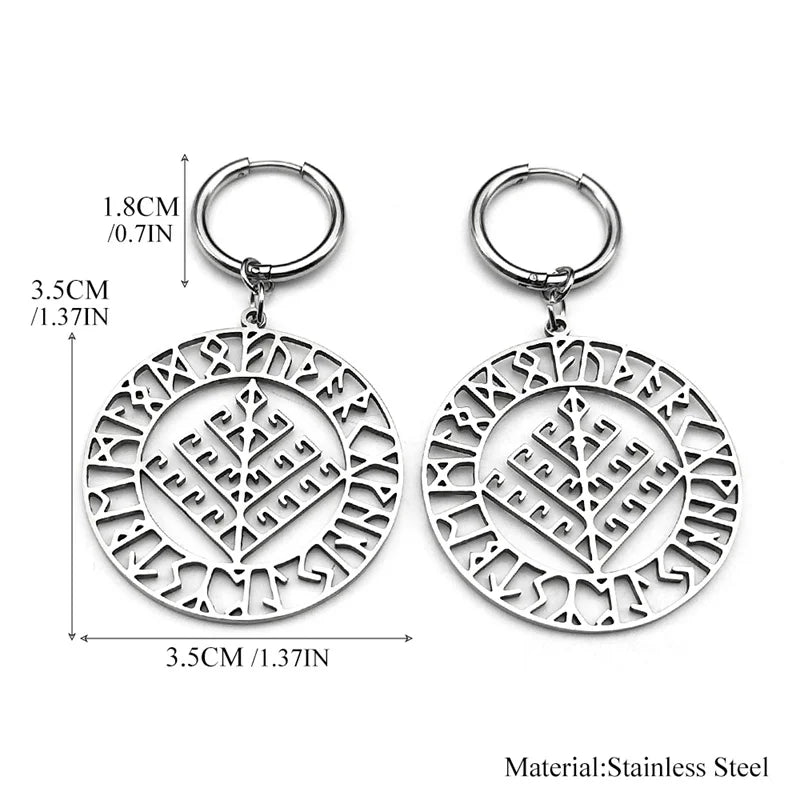 Viking Silver Pendant Wyrd's Web Symbol Drop Hollow